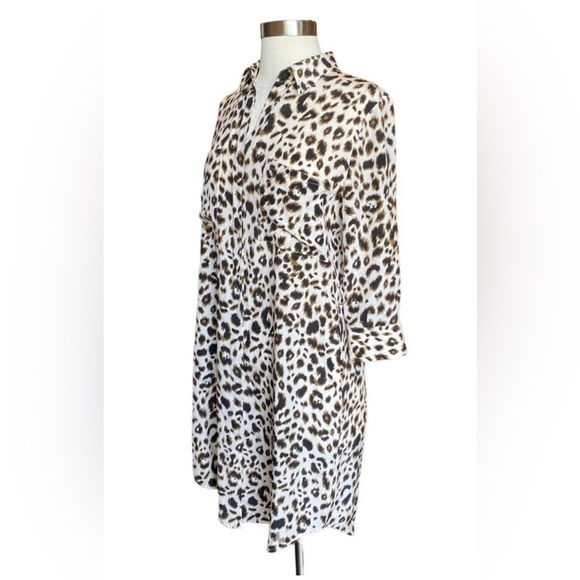 L’Agence Leopard Print Silk Shirt Dress NWOT - Picture 5 of 6